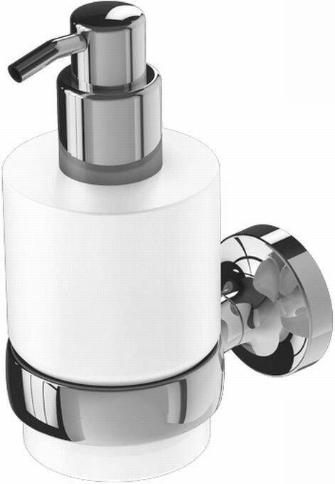Geesa Tone zeepdispenser enkel (hxbxd) 147x68x107mm flacon glas pomp kunststof