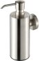 GEESA Nemox Stainless steel enkele ronde zeepdispenser 200ml kunststof flacon rvs houder hxbxd 172x61x118mm mat chroom - Thumbnail 1