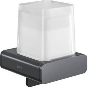 Geesa Shift Collection Zeepdispenser 200 ml Mat Glas 9 6x10 5x13 2 cm Geborsteld Metaal Zwart