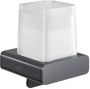 Geesa Shift Collection Zeepdispenser 200 ml Mat Glas 9 6x10 5x13 2 cm Geborsteld Metaal Zwart - Thumbnail 1