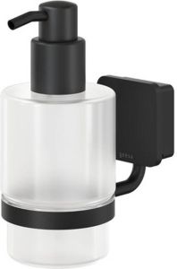 Geesa Zeepdispenser Topaz Minimalistisch Glas 200ML Mat Zwart