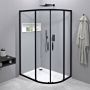 Gelco Douchecabine Sigma Simply Black Kwartrond 120x90x190 cm Mat Zwart - Thumbnail 1