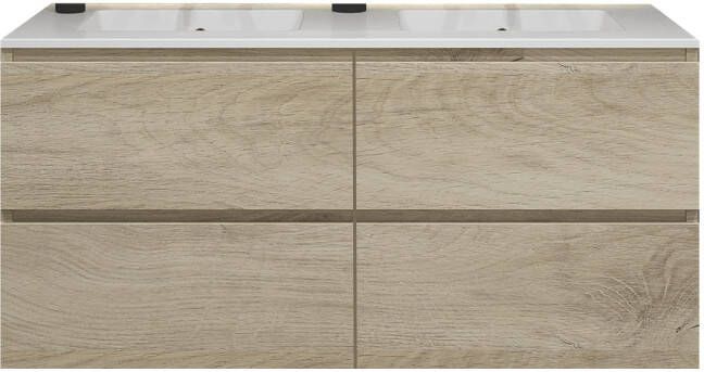 Gliss Design Badkamermeubelset Gliss Zeus 120 cm Licht Grijs Eiken