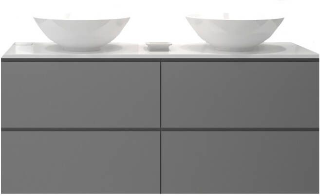 Gliss Design Badkamermeubelset Gliss Zeus 140 cm Beton Grijs Met Waskom