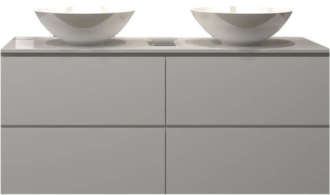Gliss Design Badkamermeubelset Gliss Zeus 140 cm Mat Wit Met Waskom
