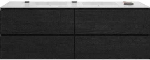Gliss Design Badkamermeubelset Gliss Zeus 200 cm Zwart Eiken