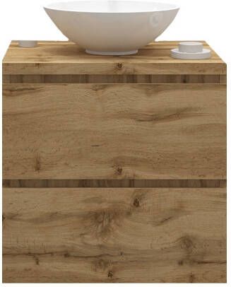 Gliss Design Badkamermeubelset Gliss Zeus 60 cm Rustiek Eiken Met Waskom