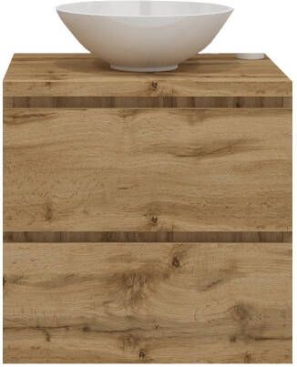 Gliss Design Badkamermeubelset Gliss Zeus 70 cm Natuur Eiken Met Waskom