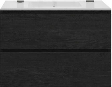 Gliss Design Badkamermeubelset Gliss Zeus 80 cm Zwart Eiken