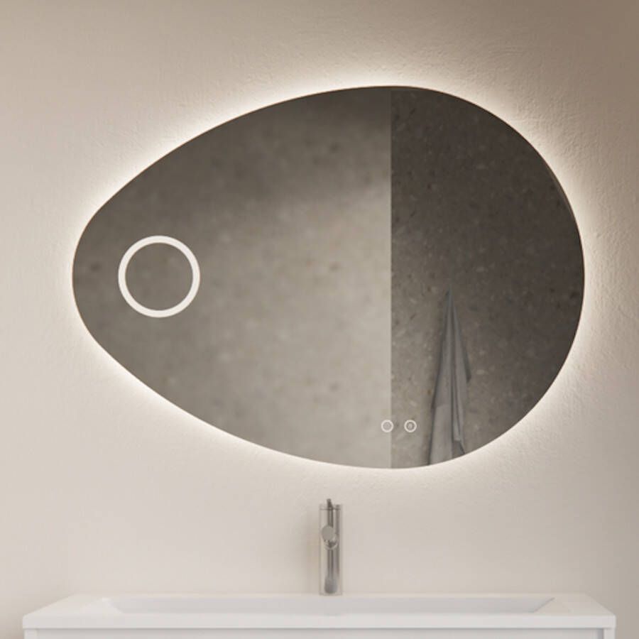 Gliss Design Atlas spiegel met LED-verlichting en scheerspiegel inclusief verwarming 120x90cm
