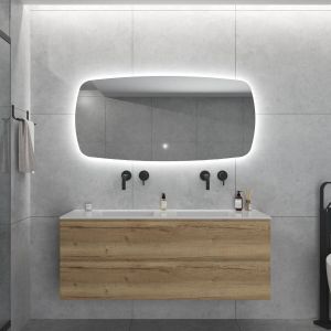 Gliss Design Erato spiegel met led verlichting en spiegelverwarming 120x65 cm horizontaal