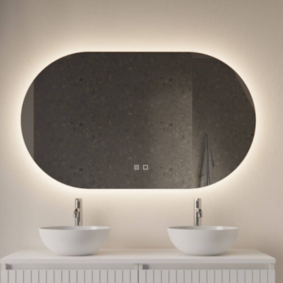 Gliss Design Orion spiegel horizontaal met LED-verlichting en verwarming 160x70cm - Foto 1