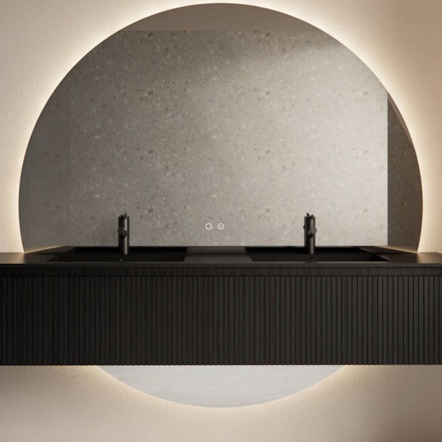 Gliss Design Badkamerspiegel Lios Rond 180cm Met LED-Verlichting En Spiegelverwarming