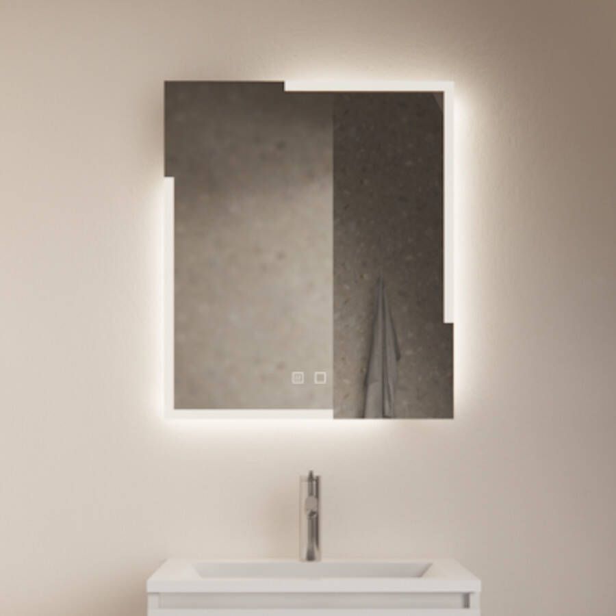 Gliss Design Melite spiegel met LED-verlichting en verwarming 60x70cm