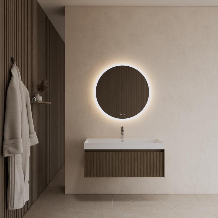 Gliss Design Badkamermeubel Timotheus 90 cm Ash Grey (Keuze Wastafel)
