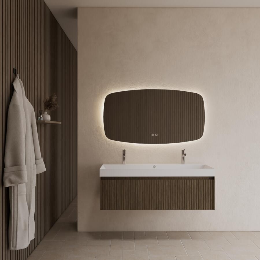 Gliss Design Badkamermeubel Timotheus 140 cm Ash Grey (Keuze Wastafel)
