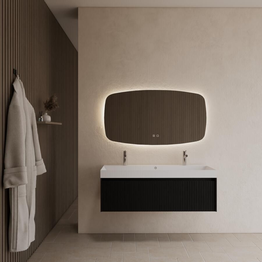 Gliss Design Badkamermeubel Timotheus 140 cm Black Veneer (Keuze Wastafel)