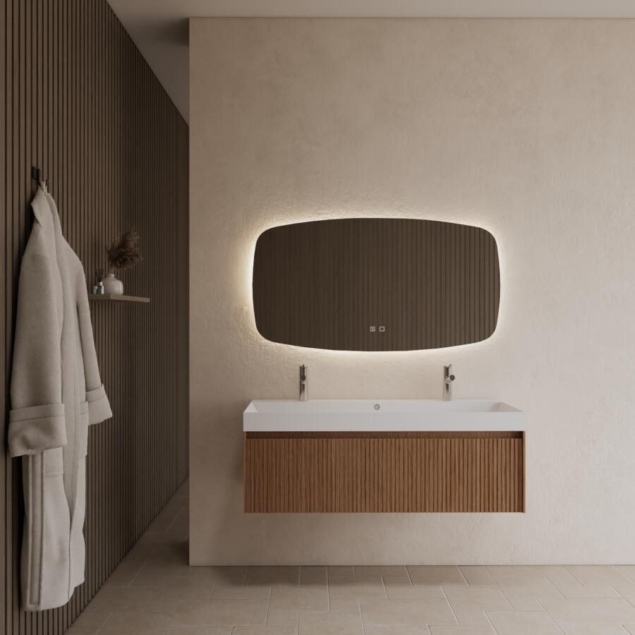 Gliss Design Badkamermeubel Timotheus 140 cm Pure (Keuze Wastafel)