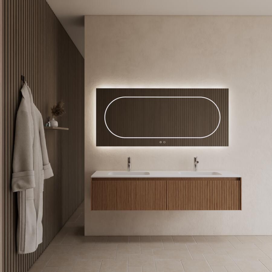 Gliss Design Badkamermeubel Timotheus 180 cm Pure (Keuze Wastafel)