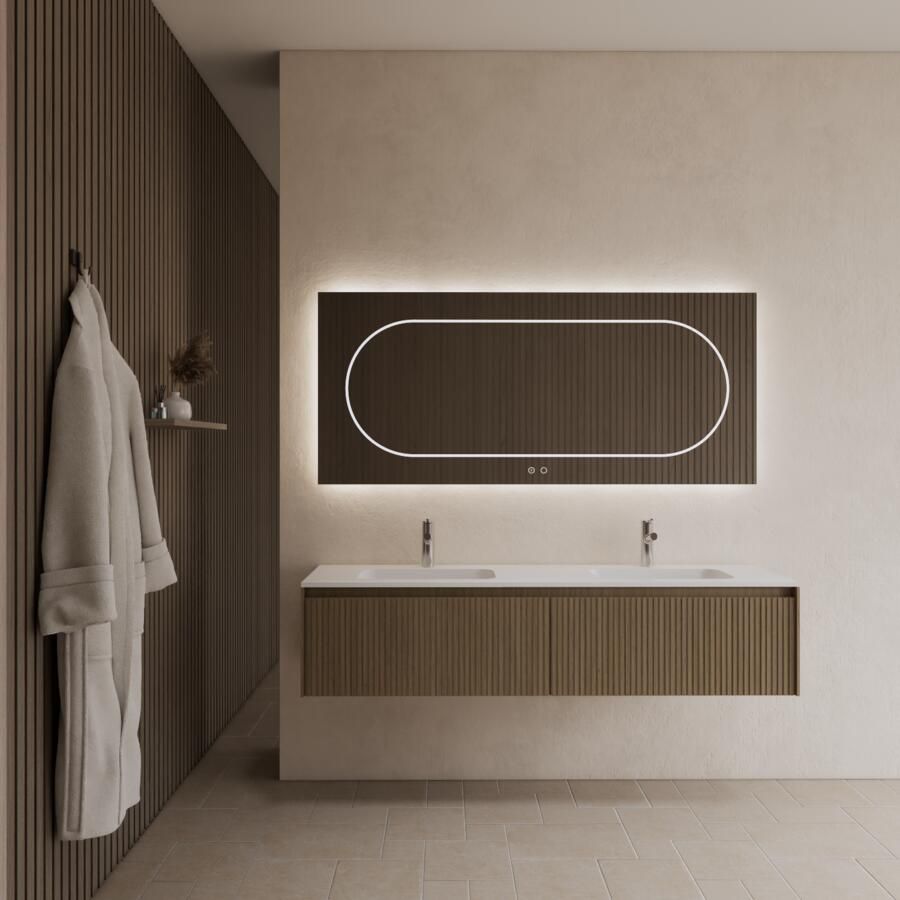 Gliss Design Badkamermeubel Timotheus 180 cm Corn Silk (Keuze Wastafel)
