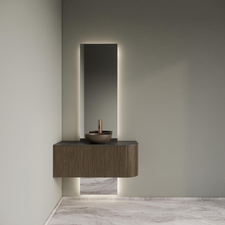 Boss & Wessing Sifon Voor Wastafel En Fontein BWS Sensa Geborsteld Mat Zwart PVD - Foto 2