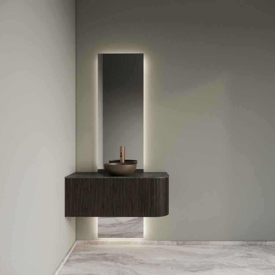 Gliss Design Badkamermeubelset Alluro 100 cm Links Charcoal