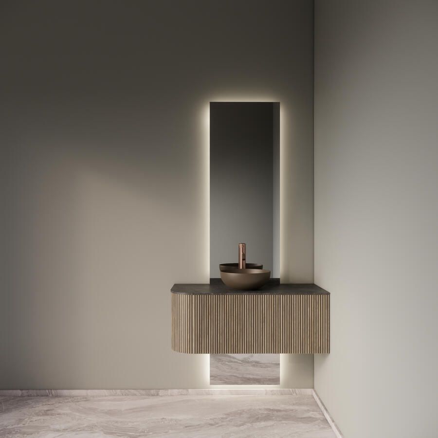 Boss & Wessing Glijstang BWS Sensa met Wateraansluiting 66 Cm Geborsteld Goud PVD