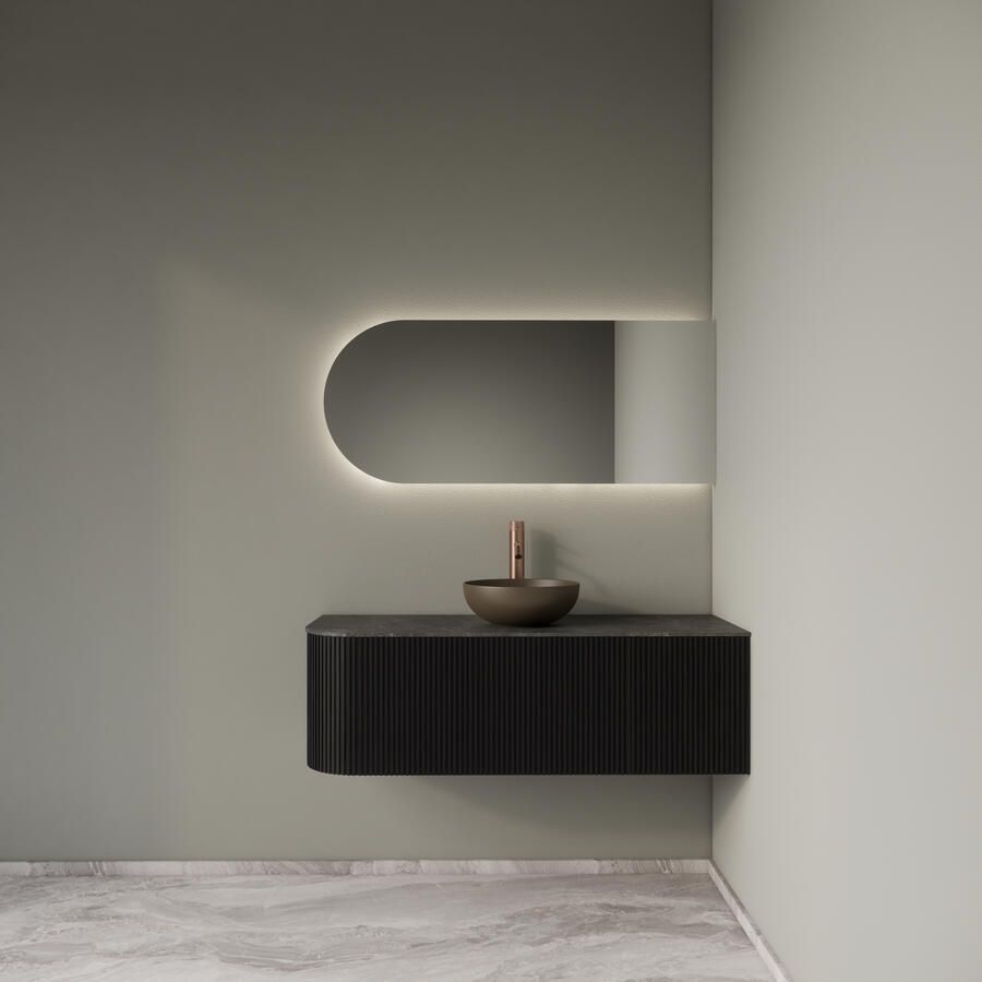 Gliss Design Badkamermeubelset Alluro 120 cm Rechts Black Veneer - Foto 2