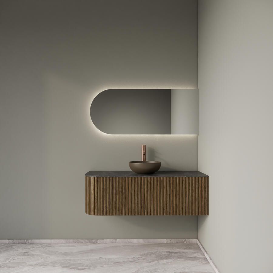 Gliss Design Badkamermeubelset Alluro 120 cm Rechts Castle Brown - Foto 2