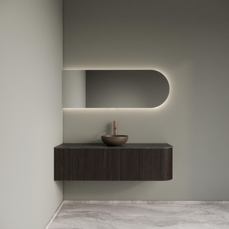 Boss & Wessing Badmengkraan BWS Sensa met Wateraansluiting Thermostatisch Opbouw Geborsteld Goud PVD - Foto 2