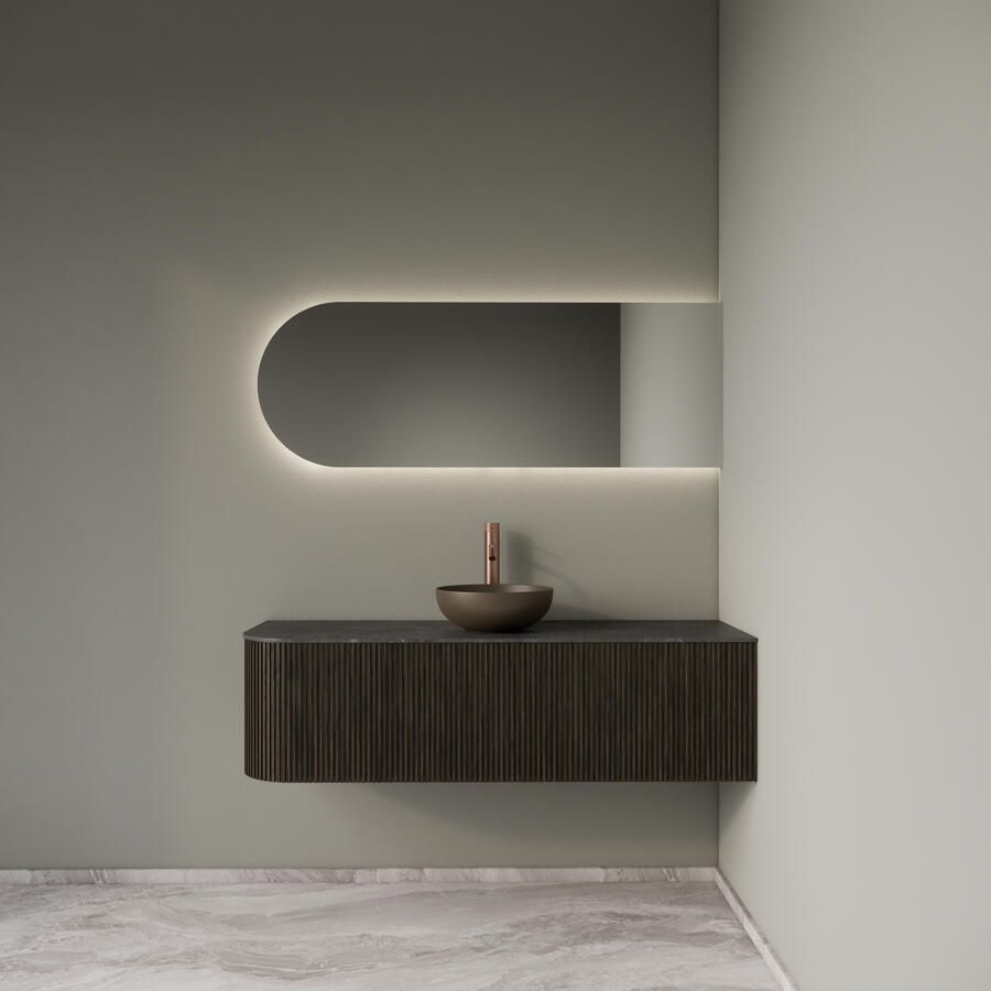 Gliss Design Badkamermeubelset Alluro 140 cm Rechts Charcoal