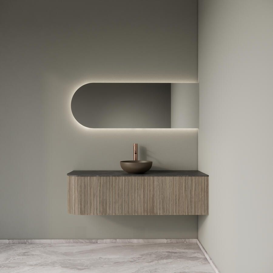 Gliss Design Badkamermeubelset Alluro 140 cm Rechts Corn Silk