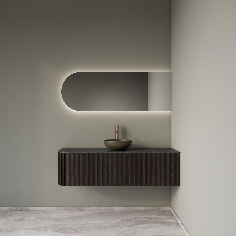 Gliss Design Badkamermeubelset Alluro 140 cm Rechts Ebony