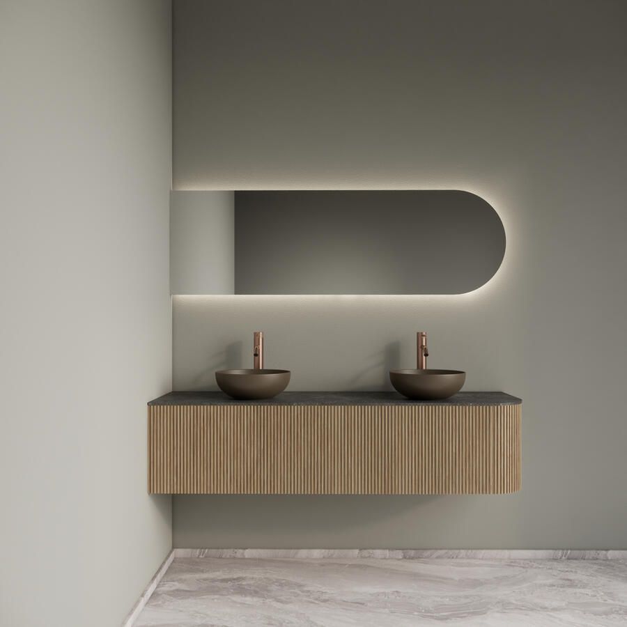 Gliss Design Badkamermeubelset Alluro 160 cm Links Mist