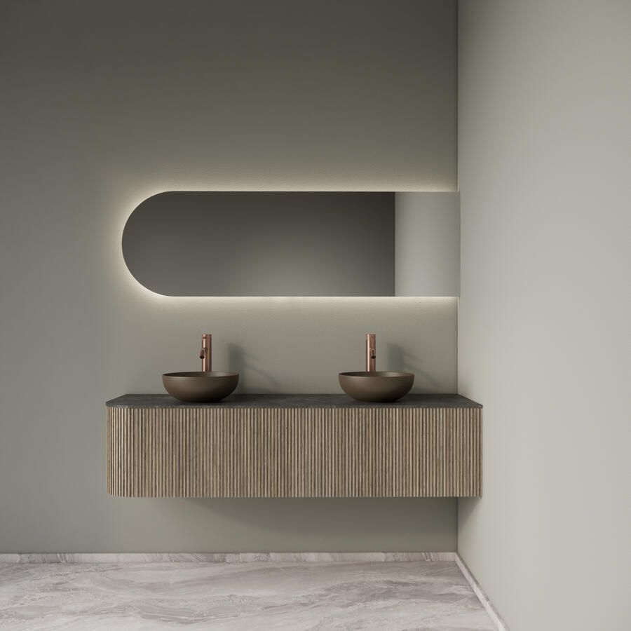 Gliss Design Badkamermeubelset Alluro 160 cm Rechts Corn Silk