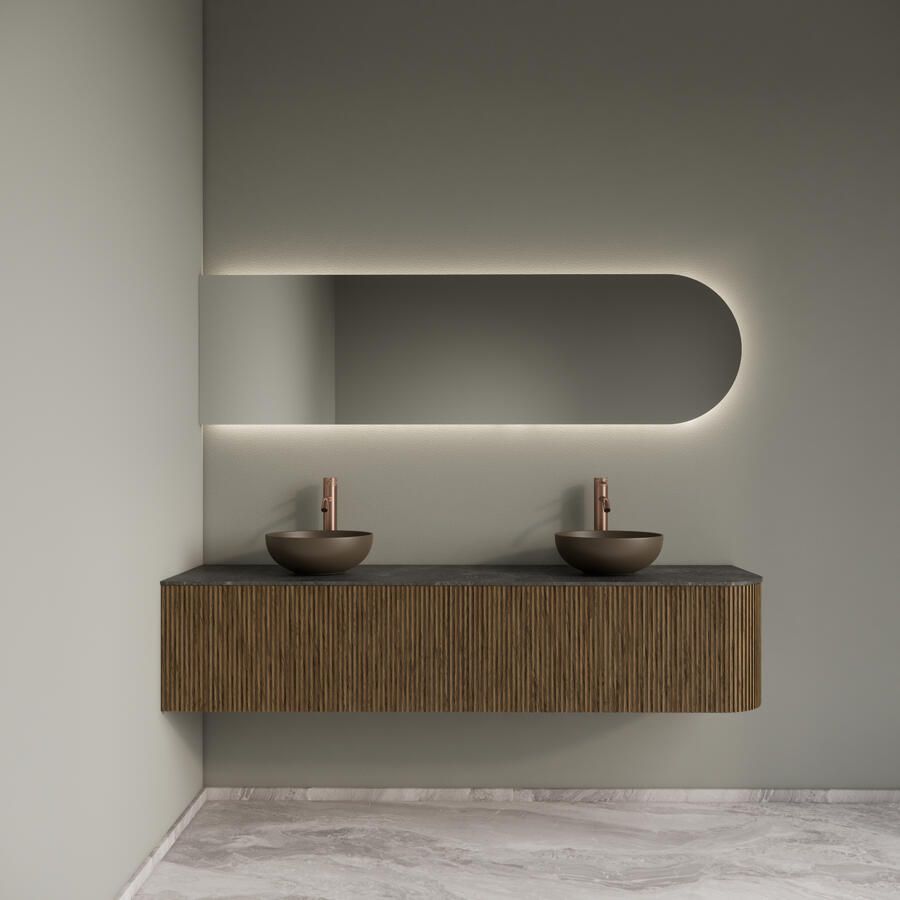 Boss & Wessing Thermostatische Badkraan BWS Sensa Thermostatisch Opbouw Knoppen Geborsteld Brons PVD - Foto 2