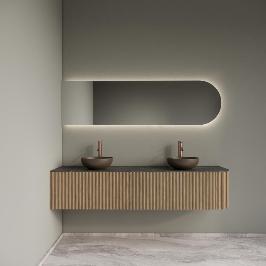 Gliss Design Badkamermeubelset Alluro 180 cm Links Mist