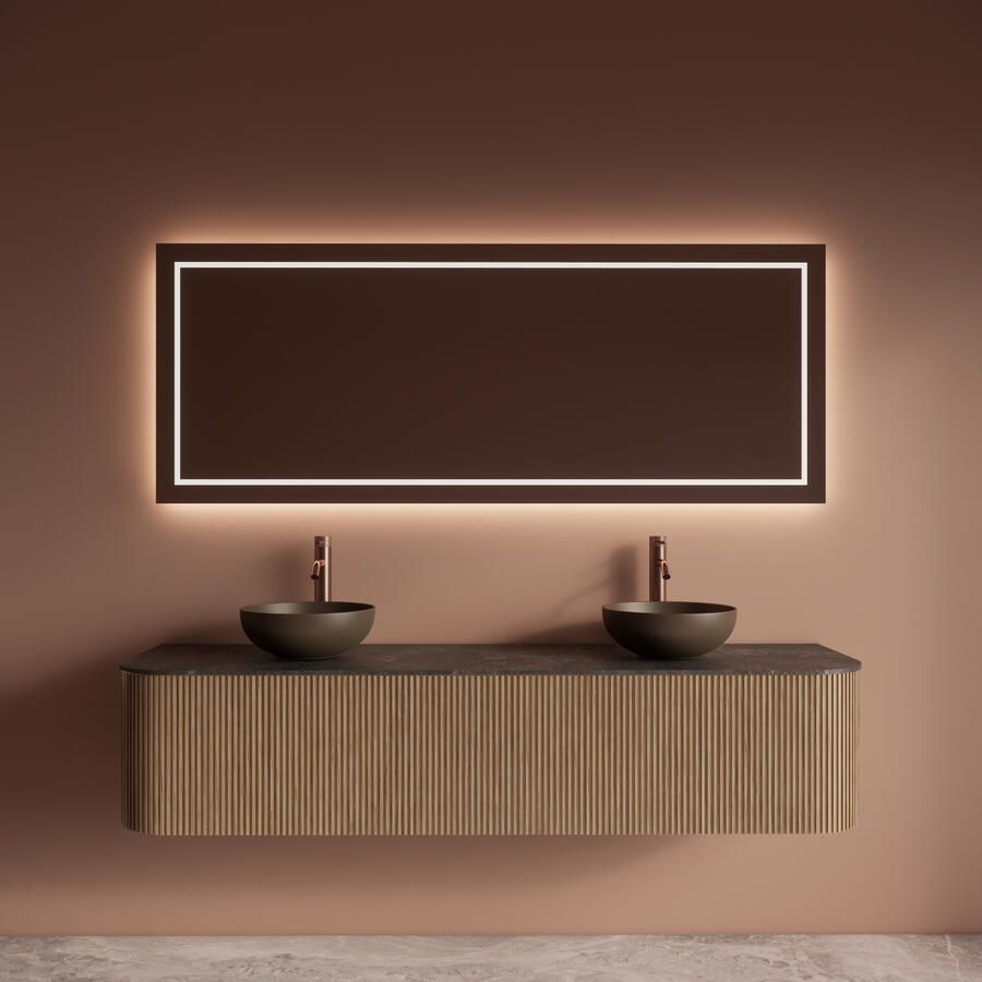 Boss & Wessing Inbouw Douchethermostaat BWS Sensa 2 Weg Met Drukknoppen Geborsteld Brons PVD (incl. inbouwdeel) - Foto 2