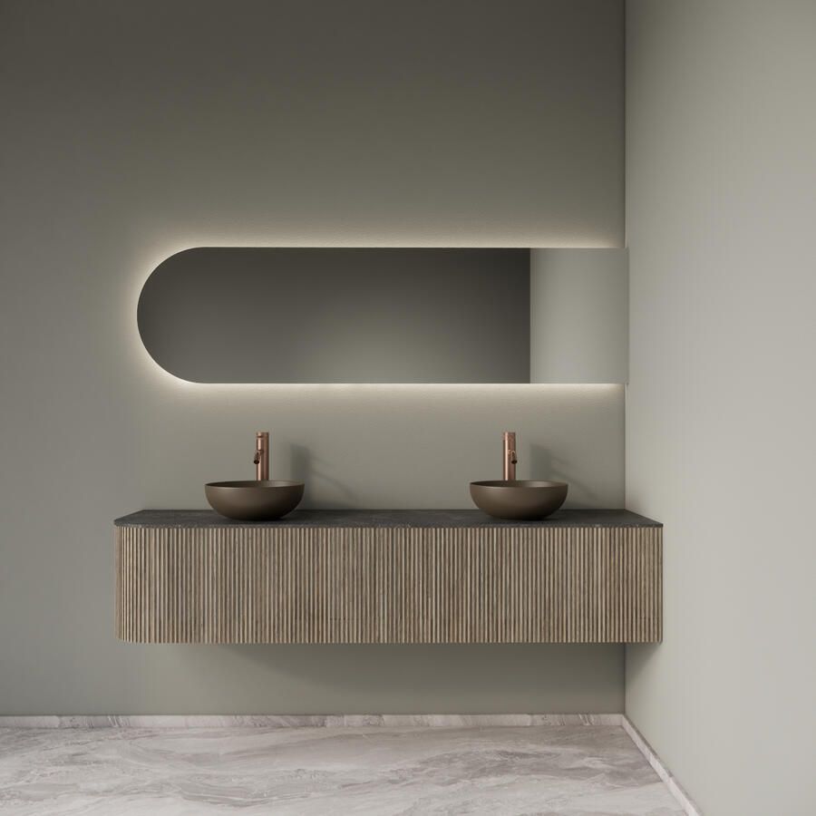 Gliss Design Badkamermeubelset Alluro 180 cm Rechts Corn Silk