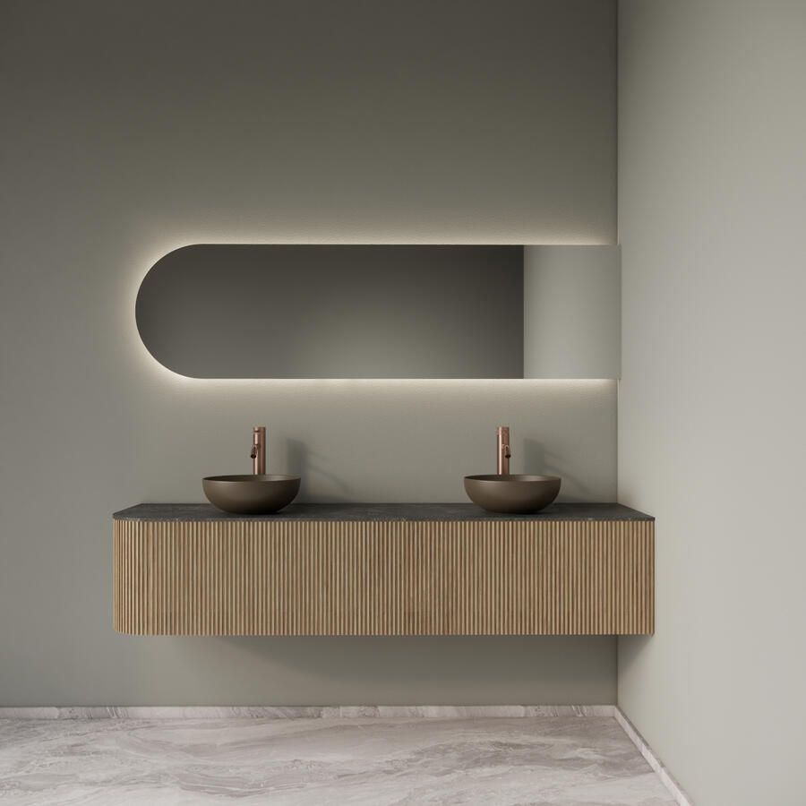 Gliss Design Badkamermeubelset Alluro 180 cm Rechts Mist