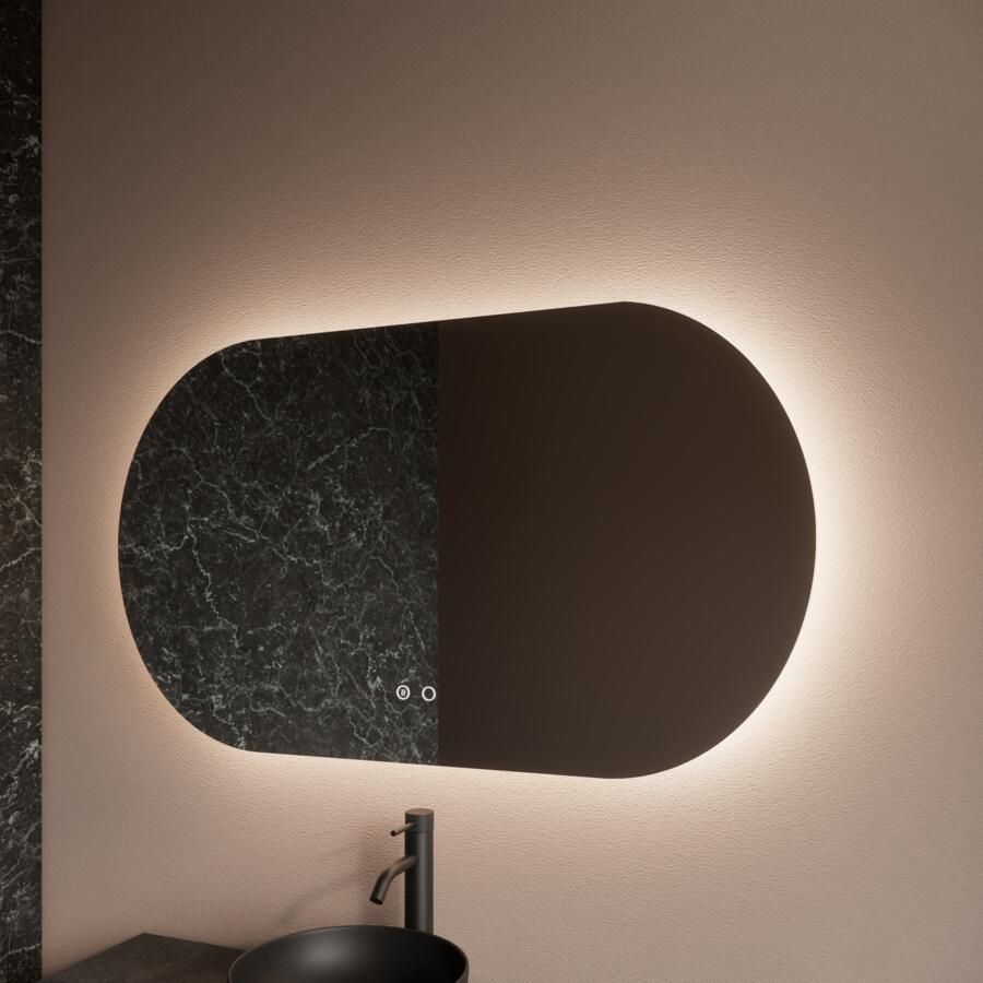 Gliss Design Badkamerspiegel Gliss Orion 70x100cm Horizontaal LED Incl. Spiegelverwarming