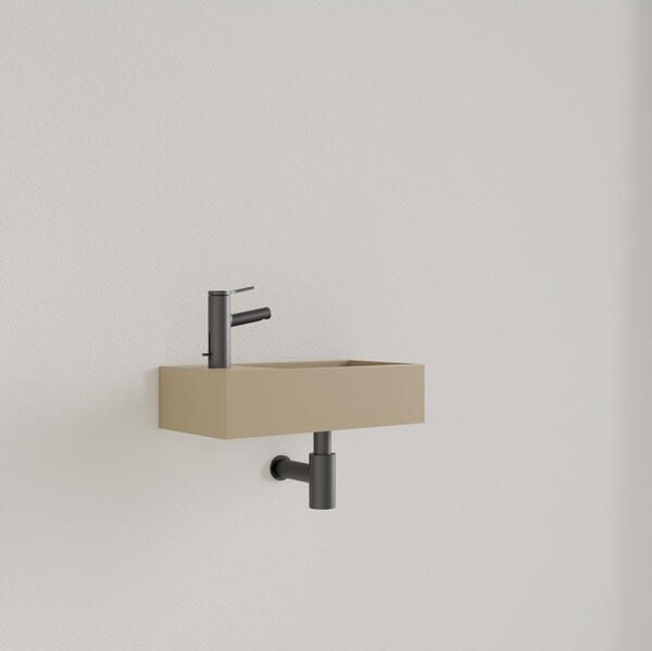 Gliss Design Fontein Nano 36x18x9 cm 1 Kraangat Links Cappuccino