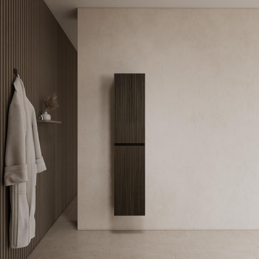 Gliss Design Timotheus kolomkast met ribbelfront 160cm charcoal