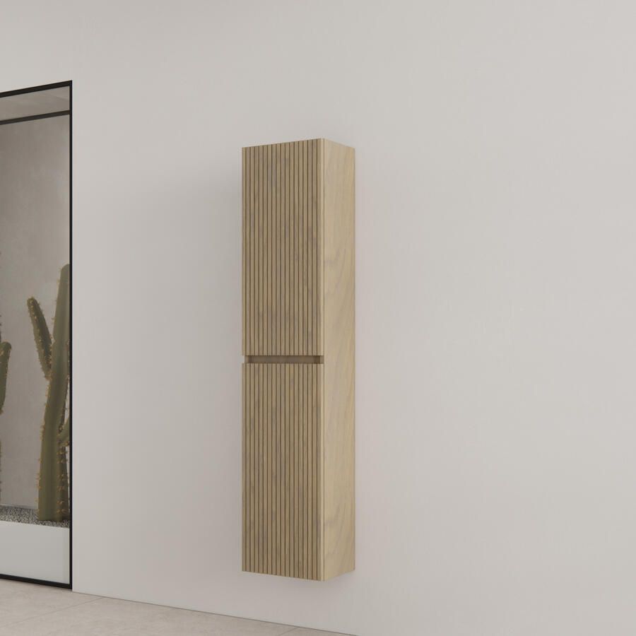Gliss Design Timotheus kolomkast met ribbelfront 160cm ash gray