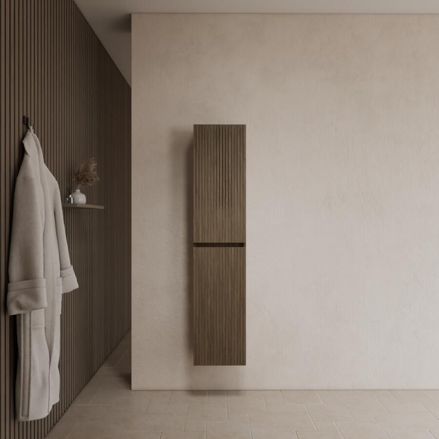 Gliss Design Timotheus kolomkast met ribbelfront 160cm ash gray