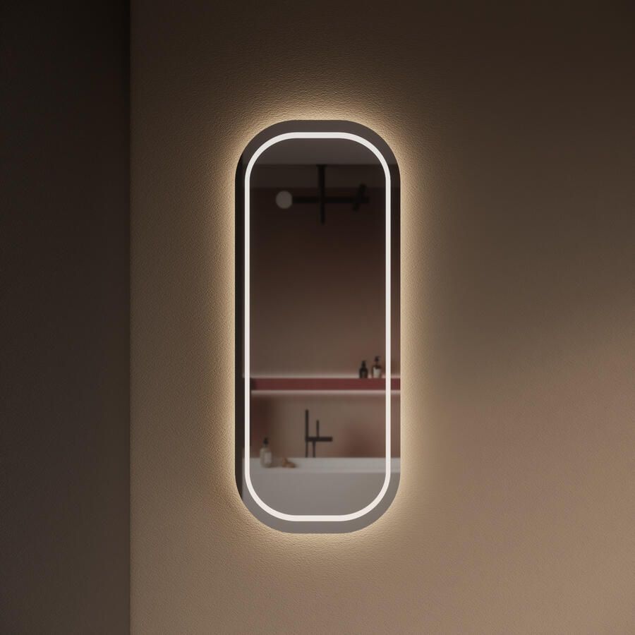Gliss Design Miro spiegel LED Verlichting en Spiegelverwarming 50x100 cm