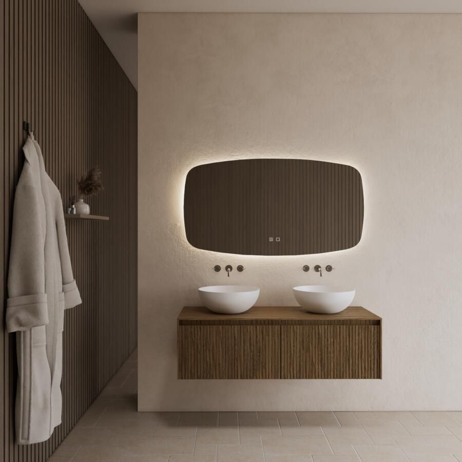 Gliss Design Onderkast Timotheus 120 CM 2 laden Incl Topplaat Castle Brown