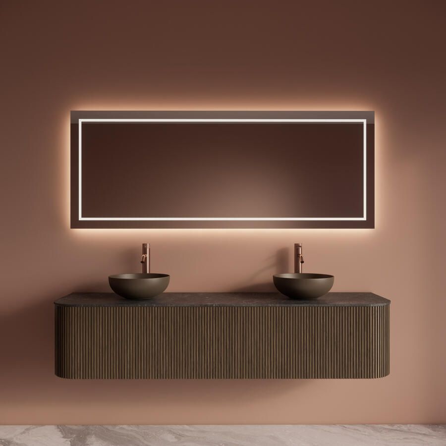 Gliss Design Spiegel Lenus met LED Verlichting en Verwarming 140x70 cm