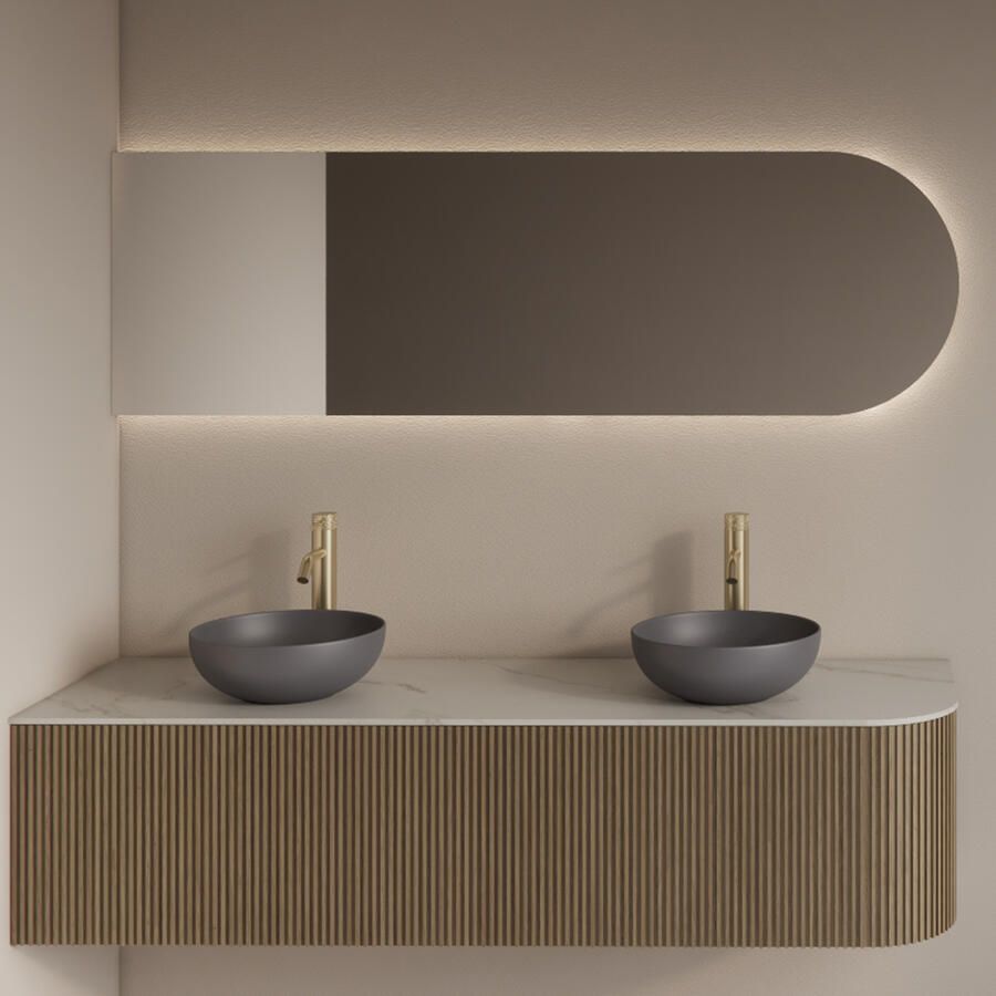 Gliss Design Spiegel Zelus Links met Indirecte LED Verlichting en Verwarming 120x60 cm