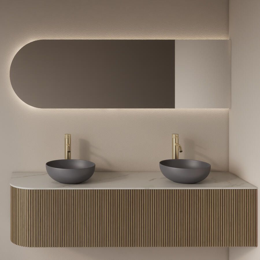 Gliss Design Spiegel Zelus Rechts met Indirecte LED Verlichting en Verwarming 180x60 cm